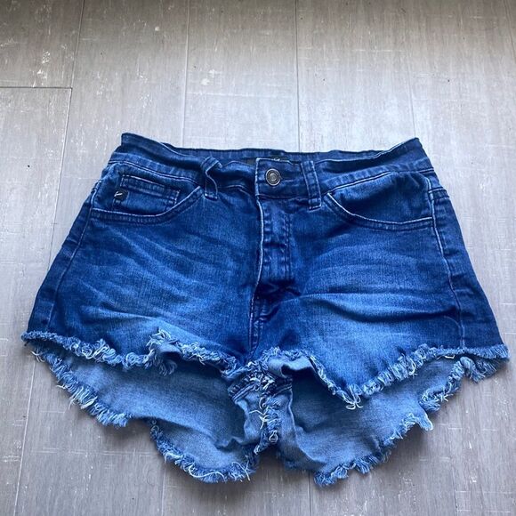KanCan Women's Blue Denim Cut Off Estilo Shorts Sz 26 - Picture 1 of 5